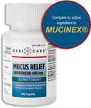 Mucus Relief Tablets By Geri-Care | Expectorant For Chest Congestion Relief | Guaifenesin 400Mg | 100 Count Bottle