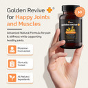 Golden Revive + Joint Support Supplement Featuring Turmeric With Black Pepper, Quercetin, And Magnesium- Turmeric Black Pepper Supplement - 6 Active Ingredients For Joint Care - 60 Capsules