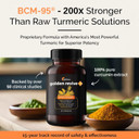 Golden Revive + Joint Support Supplement Featuring Turmeric With Black Pepper, Quercetin, And Magnesium- Turmeric Black Pepper Supplement - 6 Active Ingredients For Joint Care - 60 Capsules