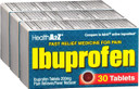 Healtha2Zâ® Ibuprofen 200Mg | Pain Relief | Body Aches | Headache | Arthritis | Cramps | Back Pain | Fever Reducerâ (30 Counts (Pack Of 3))
