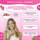 Nutricelebrity Nutriflora-Pro Probiotics For Women - Support Vaginal, Urinary Health (Uti), Digestive System, Period Pain, Yeast, And Bv Relief, Cranberry Pills, 10 Billion Cfu 6 Strains (30 Caps)