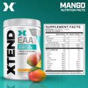 Scivation Xtend Eaa + Bcaa Powder | Muscle Recovery & Lean Muscle Growth | 9 Essential Amino Acids For Intra Workout Or Post Workout Recovery | 10G Eaas Per 2 Servings | Mango 40 Servings