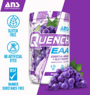 Quench Eaa Aminos + Electrolytes - Complete Blend Of 9 Eaas - 10G Total Amino Acids - Vitamins, Antioxidants, Electrolytes - Zero Sugar, Carbs, Calories (Grape Blast)