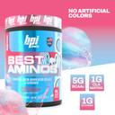 Bpi Sports Best Aminos - Bcaa Powder Post Workout & Glutamine Recovery Drink With Branched Chain Amino Acids For Hydration & Recovery, For Men & Women - Cotton Candy - 25 Servings