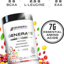 Cutler Nutrition Generate Eaa And Bcaa Powder: Best Branched Chain Amino Acids Supplement With Essential Amino Acids, 5G Bcaas, 2G Eaas For Lean Muscle Mass | Sour Rainbow Candy, 30 Servings