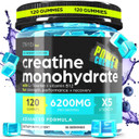 Creatine Monohydrate Gummies Complex 6200Mg For Men & Women - 120 Gummies Advanced Formula W/L-Taurine + Vitamin B12 For Muscle Strength, Muscle Builder, Energy Boost, Pre-Workout Supplement - Thinbi