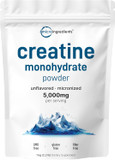 Creatine Monohydrate Powder 1 Kg (2.2 Lbs), 5000Mg Per Serv, Micronized Creatine Powder, Unflavored, Pure, No Filler, Keto & Vegan Friendly, Easy Dissolve Pre Workout For Women And Men