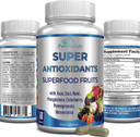 Super Antioxidant Fruit Superfood Complex - Powerful Antioxidant Superfruits, Acai, Goji, Noni, Mangosteen, Pomegranate, Elderberry, Resveratrol, Immune Support, Skin Care - 60 Capsules