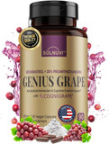 Resveratrol Complex Supplement 1500Mg With Clinically Tested Cognigrape Red Grape Extract 20% Proanthocyanidins - Antioxidant & Brain Health Support - 90 Veggie Capsules, Non-Gmo, Gluten-Free, Vegan