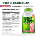 Height Growth Maximizer - Made In Usa - Natural Height Increase Booster Supplement & Grow Taller Pills - Bone Growth For Adults, Teens & Kids - Vitamins For Boys & Girls To Get Taller - 120 Capsules