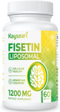 Fisetin 1200Mg Liposomal Fisetin Supplements 98% Pure Fisetin Polyphenols Antioxidants Immunity Health Aging Cognitive Support Non-Gmo 60 Capsules