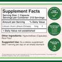 Lithium Orotate 5Mg, 210 Capsules (Third Party Tested, Vegan Safe, Non-Gmo) For A Calmer Mind, More Balanced Mood, And Better Rest At Night By Double Wood Supplements