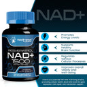 Nad Supplement, 1500Mg - Liposomal Nad+ Supplement With Resveratrol, Nad Plus Boosting - Support Cellular Health, Stamina & Healthy Aging - Ultra Strength Capsules, Usa Made