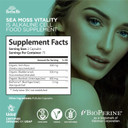 Organic Irish Sea Moss With Bladderwrack, Burdock Root & Black Pepper Extract, 150 Capsules, Thyroid Support, Natural Iodine Source, Promotes Immune System, Cell Food, Alkaline Supplement