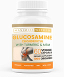 Glucosamine Chondroitin With Turmeric & Msm For Healthy Joints, 60 Veggie Capsules