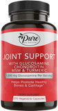 Pure By Nature Joint Support, Glucosamine With Chondroitin Turmeric Msm Boswellia Supplement, 270 Capsules