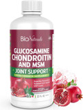 Bio Naturals Liquid Glucosamine Chondroitin Msm Pharmaceutical Grade Supplement With Hyaluronic Acid  Maximum Strength Joint Support - 32 Fl Oz