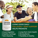 Sirunes Chicken Collagen Capsules - Type Ii Collagen Nutritional Supplement For Joint, Skin & Bone Support - Non-Gmo, Anti-Aging Dietary Supplements With Hydrolyzed Collagen Peptides - 120 Capsules