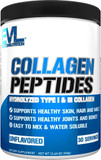 Evlution Nutrition Collagen Peptides Powder, Premium Hydrolyzed Collagen To Support Healthy Skin, Hair, Bones, Joints, Nails & More (30 Servings)