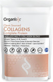 Organixx Collagen Peptides Powder With Vitamin C, Types I, Ii, Iii, V, X Hydrolyzed Collagen, Hair, Nail, Skin, Bone & Joint Health, Aging Support, Clean Sourced, Gluten Free, Unflavored, 20 Servings