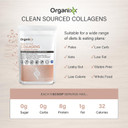 Organixx Collagen Peptides Powder With Vitamin C, Types I, Ii, Iii, V, X Hydrolyzed Collagen, Hair, Nail, Skin, Bone & Joint Health, Aging Support, Clean Sourced, Gluten Free, Unflavored, 20 Servings