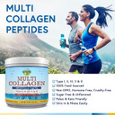 Terranics Multi Collagen Peptides Powder, Type I Ii Iii V X Hydrolyzed Collagen For Women+Men, Collagen Supplements For Skin Nail Hair & Joint, Fast Dissolve, Unflavored Colageno, No Sugar, Keto, 16Oz