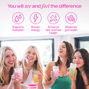 Daily Fiber Supplement Powder With Collagen, Probiotics & Electrolytes | Supports Digestive Health, Gut Balance & Debloating | Strawberry Lemonade | 16 Servings