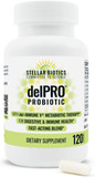 Del-Immune Vâ® + Delpro Probiotic & Prebiotic Blend By Stellar Biotics - Promotes Optimal Gut Health, Digestion, Immune Support & Mood (120 Capsules)