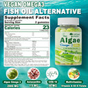 Vegan Omega 3 Supplement Gummies 1100Mg, Algae Omega 3 Dha 640Mg & Epa 290Mg From Marine, With Coq10, Astaxanthin, Vitamin E, A, D3 For Brain, Eye, Joint, Fish Oil Supplements Alternative, Sugar Free