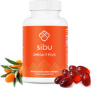 Sibu Omega-7 Plus Softgels (60Ct, 30 Day Supply)  Blend Of Sea Buckthorn Oil And Plant-Based Vitamin D3 & Omega-3 Dha