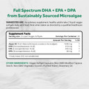 Naturalis Vegan Omega 3 Dha, Epa & Dpa From Algae | Vegan Society Certified, Sustainably Sourced, True Full Spectrum | 60 Veggie Softgels (Carrageenan Free)