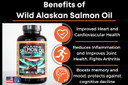 Wild Alaskan Salmon Fish Oil Omega 3 Supplement By Kwee-Jack Fish Co. | 120 Softgels 1000Mg Salmon Oil | Anti-Inflammation Brain Heart Joint Health