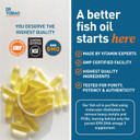 Dr. Tobias Omega 3 Fish Oil, 2000Mg Triple Strength With 800Mg Epa 600Mg Dha Per Serving, Fish Oil Omega 3 Supplements For Heart, Brain & Immune Support, 60 Softgels, 30 Servings