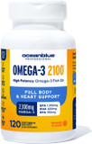 Oceanblue Professional Omega-3 2100-120 Ct - High-Potency Triple Strength Burpless Fish Oil With Epa, Dha & Dpa - Wild Caught - Natural Orange Flavor, 60 Servings