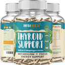 Thyroid Support For Women With Iodine | 1069Mg Extra Strength Supplement For Metabolism, Focus With Ashwagandha, L-Tyrosine, Zinc, Selenium & More