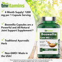 Boswellia Serrata Herbal Extract Capsules | 1200 Mg/Capsule (120 Capsules) | Joint Support Supplement* | Ayurvedic Herb: Indian Olibanum/Frankincense