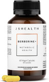 Jshealth Vitamins Berberine+ Formula  Berberine Supplement For Metabolic Health  Vegan, Gluten-Free & Non-Gmo. (60 Tablets)