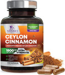 Pure Cinnamon Capsules, Certified Organic Ceylon Cinnamon Pills, Non-Gmo, Gluten-Free, Dairy-Free, Sri Lanka Cinnamon Powder Supplement, Best Vegan True Cinnamomum Vitamins, Sugar Free - 240 Capsules
