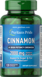 Puritan'S Pride Cinnamon 875 Mg (2000 Mg Equivalent) With High Potency Chromium, Supports Sugar, Fat, & Healthy Nutrient Metabolism, Cellular Energy, Digestive Health, 120 Rapid Release Capsules