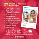 Biophix D-Mannose 1000Mg Capsules With Cranberry & Probiotics - D Mannose Supplements For Women - D-Mannose Pills For Urinary Tract & Bladder Health Support - Digestive Well-Being - 120 Vcaps