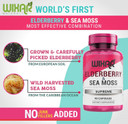 Elderberry And Sea Moss Supreme Capsules - Natural Black Elderberries With Wildcrafted Sea Moss Pills - 90 Capsules - Antioxidants - Herbal Supplements - Immune Support Supplement