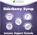 Purely Holistic Organic Elderberry Syrup For Adults & Kids (2+) - 16 Fl Oz - With Black Sambucus Elderberry, Propolis, Echinacea, Raw Honey & Apple Cider Vinegar - Immune Support And Immune Booster