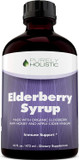Purely Holistic Organic Elderberry Syrup For Adults & Kids (2+) - 16 Fl Oz - With Black Sambucus Elderberry, Propolis, Echinacea, Raw Honey & Apple Cider Vinegar - Immune Support And Immune Booster