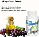 Roex Vitamins | Pc-95 Grape Seed Extract | Dietary Supplements | Stress Relief | Healthy Eyes | Healthy Brain | Healthy Skin | Cardiovascular Support | 180 Count