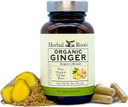 Herbal Roots Ginger Supplement | Organic Ginger Root Capsules | 1,200 Mg Of Pure Ginger Powder Per Serving | 60 Vegan Capsules