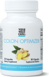 Yes You Can! Probiotics Colon Optimizer Supplement - Gut Health And Stomach Supplement For Men And Women, Organic Probiotics With Ginger And Peppermint For Digestive Health, 30 Capsules - 1 Pack
