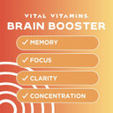 Vital Vitamins Nootropic Brain Supplement - For Memory, Focus, Clarity, & Energy - With Ginkgo Biloba, Rhodiola Extract - 30 Capsules