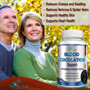 Blood Circulation Supplement - With Hawthorn, Butchers Broom, Horse Chestnut, Arginine, Diosmin, Varicose Veins Treatment, Circulation Support - 90 Capsules