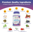 Blood Pressure Supplements - Advanced Blood Pressure Supplement Complex - Hawthorn Berry, Hibiscus, Garlic, Forskolin - 14 Vitamins & Herbs, 30 Day Supply In Veggie Capsules
