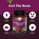 High Strength Hawthorn Berry Capsules - Pure Antioxidant Hawthorn Berry Supplement With Leaf & Flower Extract 4:1 For Heart Health & Digestion - Energy Support For Men & Women - 120 Count Pack